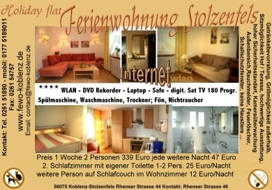 Ferienwohnung Koblenz Rhein Mosel